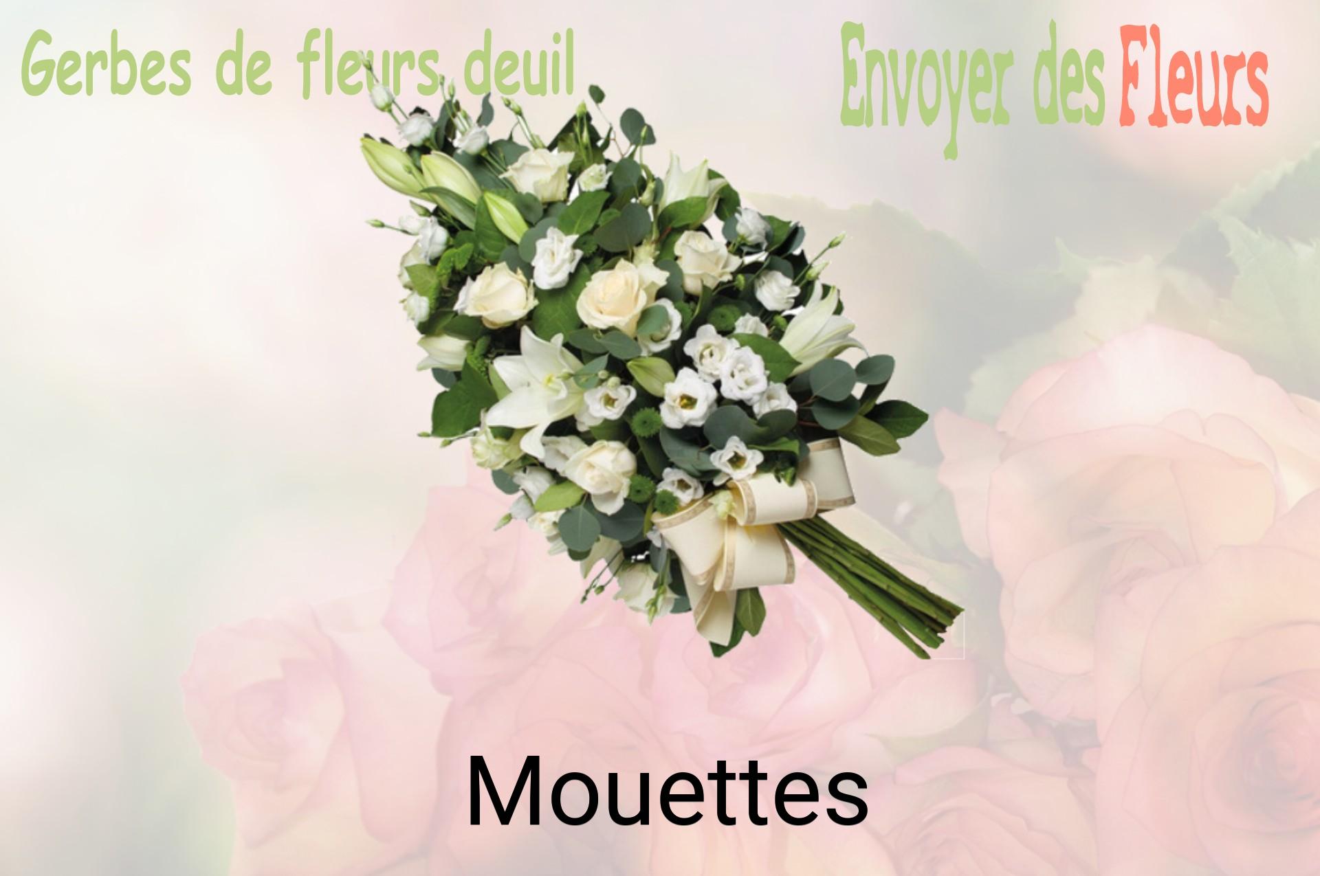 Gerbe de fleurs de deuil livrée à Mouettes